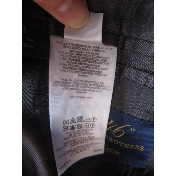 Brooks Brothers Sport Coat 46 Blazer Wool Solid Jacket Preppy 346 - Picture 14 of 15